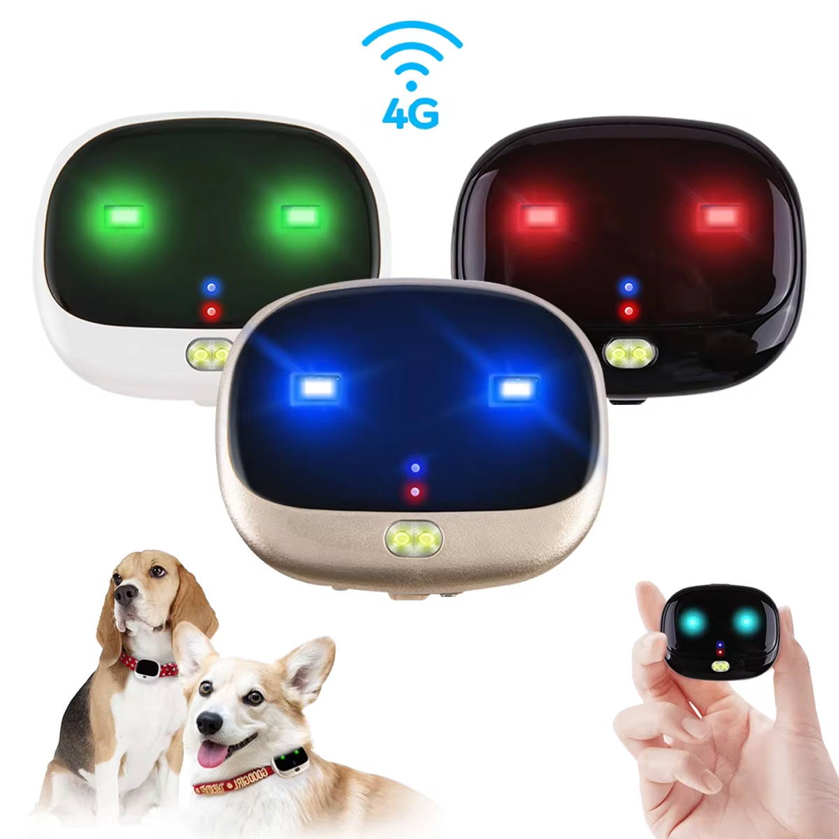 Pet Gps Tracker Collar - 4G Waterdichte Gps Tracker Huisdier LED