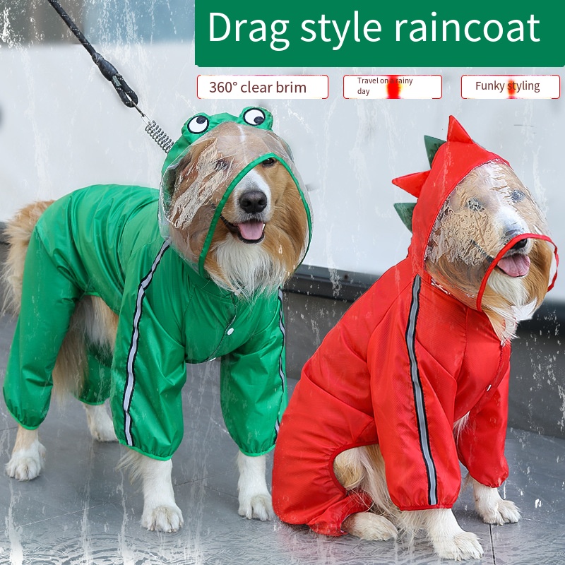 Pet Supplies Plus - Hondenregenjas Waterdicht Dogface Grote hondenregenjas Reflecterende