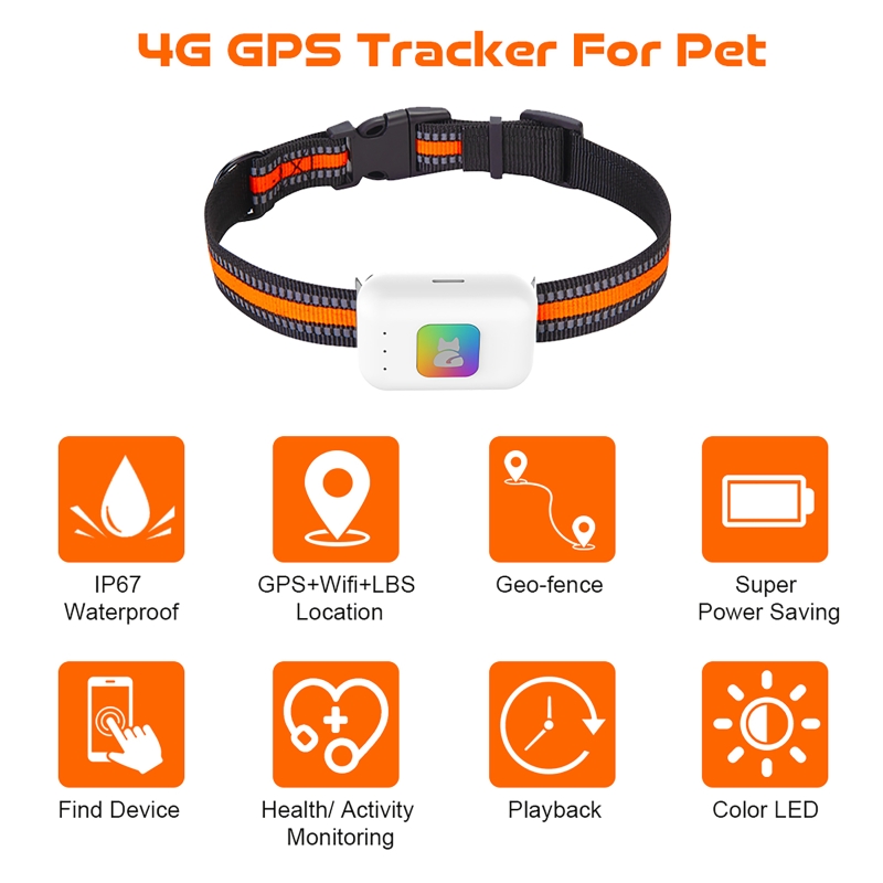 GPS Pet Tracker met kleurrijke - Pet Gps Tracker Collar recensie en prijs